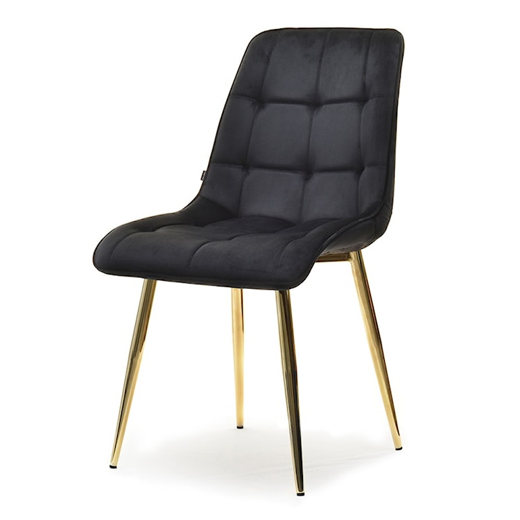 Krzesło tapicerowane Briare czarno - złote  - zdjęcie 15