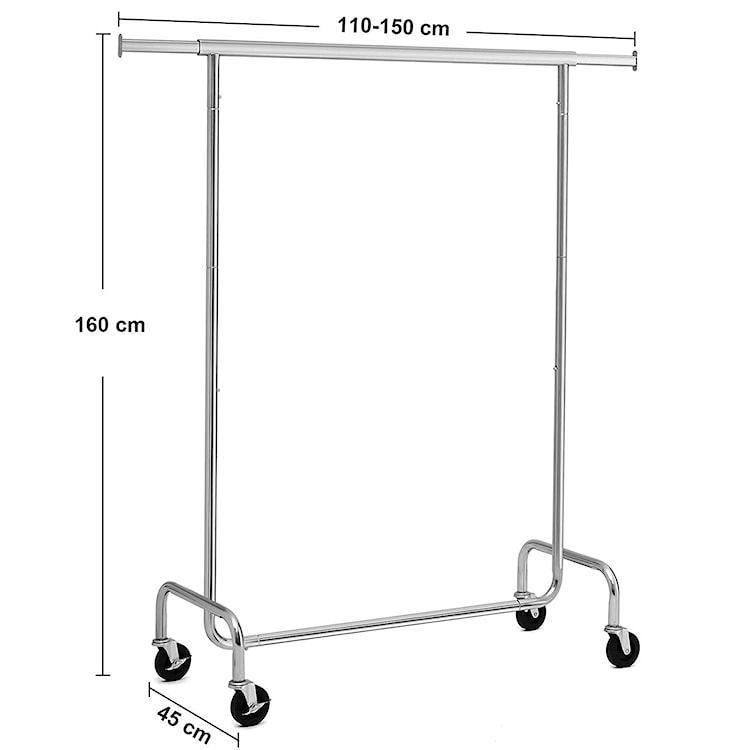 Wieszak mobilny Clinic 110-150 cm  - zdjęcie 6