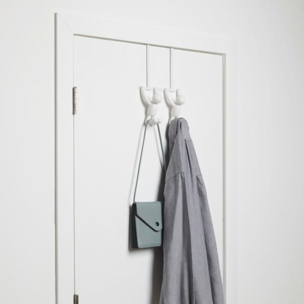 Wieszak na ręczniki Buddy biały na drzwi  - zdjęcie 2