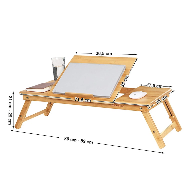 Taca Naturalel stolik śniadaniowy i podstawka pod laptopa z pięciostopniowa regulacją i wentylacją  - zdjęcie 8