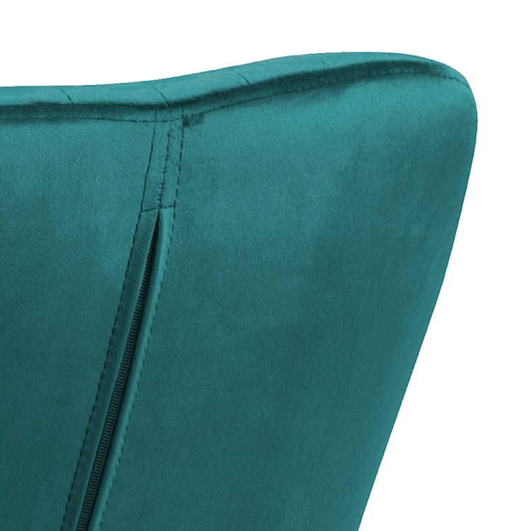 Krzesło tapicerowane Elidi butelkowa zieleń na metalowej podstawie  - zdjęcie 4