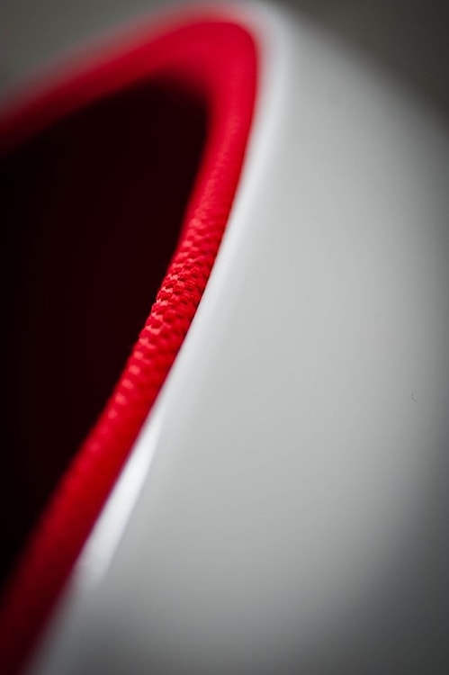 Fotel Ovalia Chair biało czerwony  - zdjęcie 3