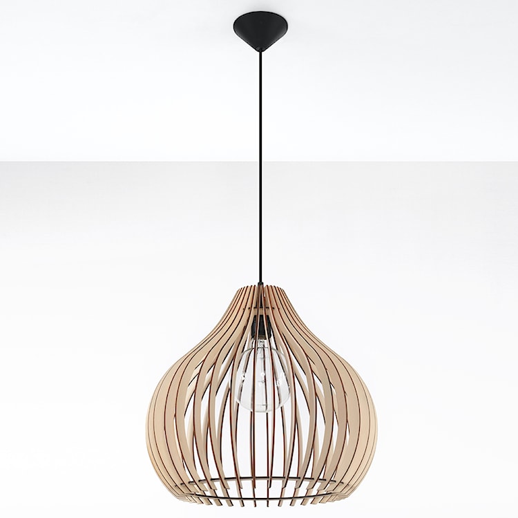 Lampa wisząca Apriva drewniany średnica 40 cm  - zdjęcie 5