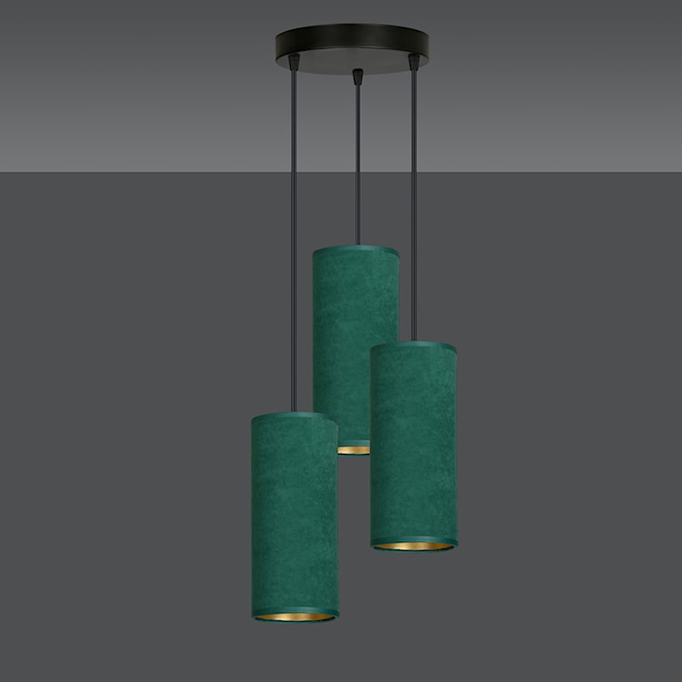 Lampa wisząca Bonett x3 asymetryczna średnica 35 cm zielona  - zdjęcie 4