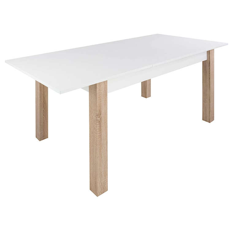 Stół rozkładany Eagor 125-165x80 cm biel alpejska/dąb sonoma  - zdjęcie 2
