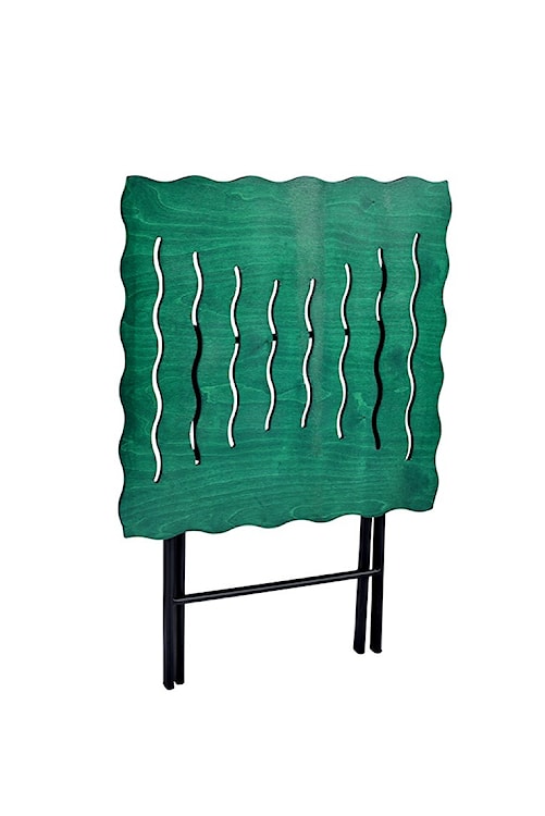 Zestaw ogrodowy dwuosobowy Allentra ze stolikiem i krzesłami zielony   - zdjęcie 6