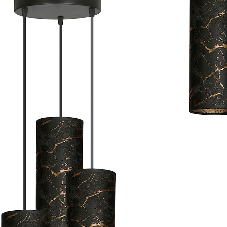 Lampa wisząca Karrla x3 asymetryczna średnica 35 cm czarny marmur  - zdjęcie 6