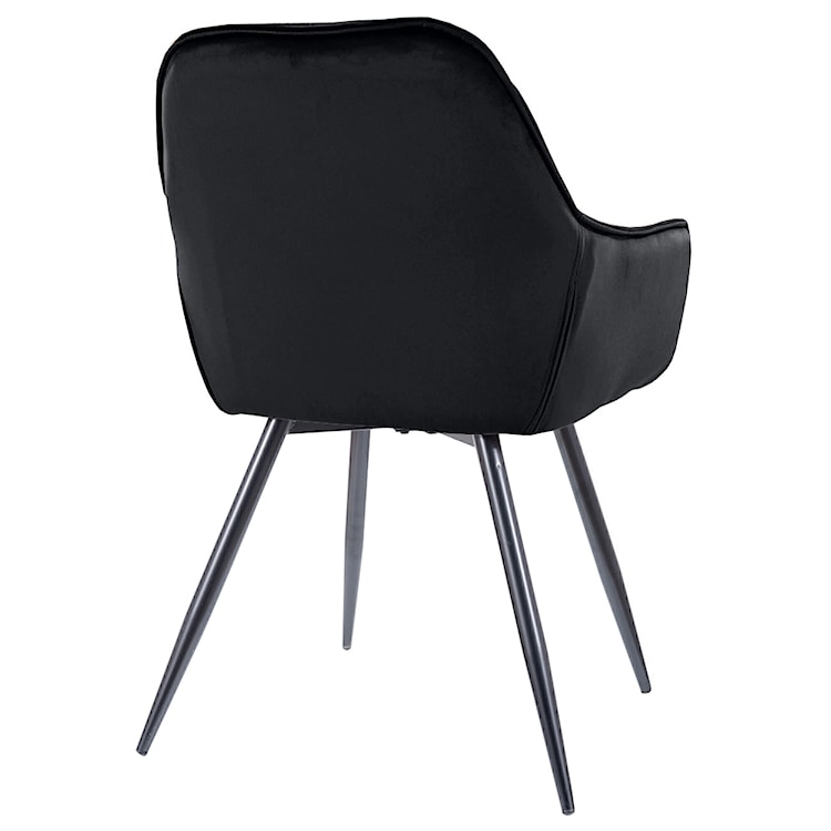 Krzesło tapicerowane Adopely czarne  - zdjęcie 2