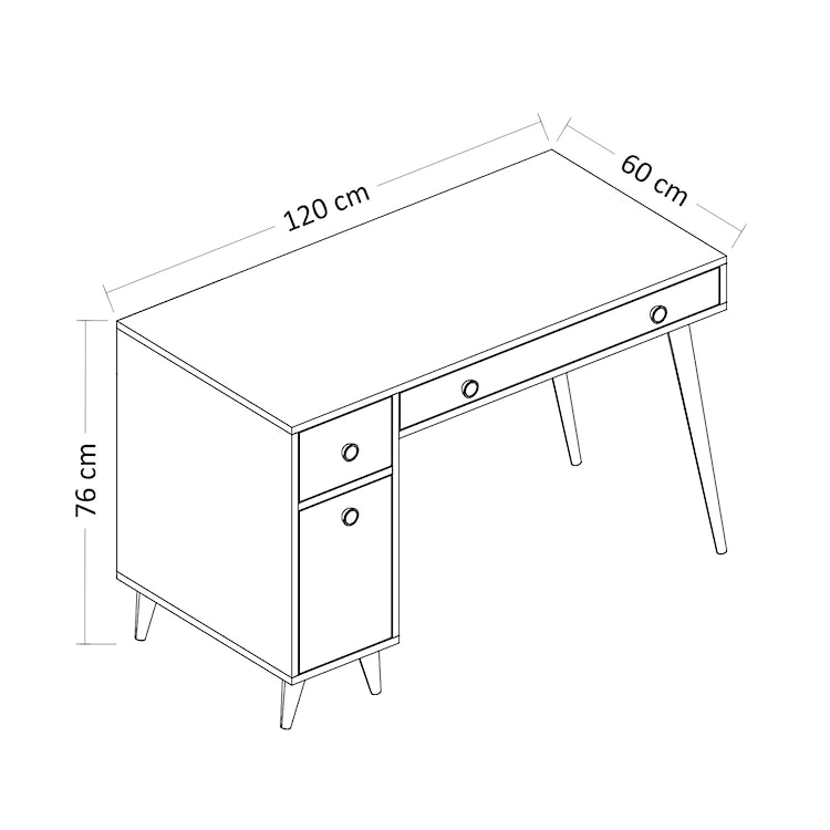 Biurko Comproll 120x60 białe  - zdjęcie 5