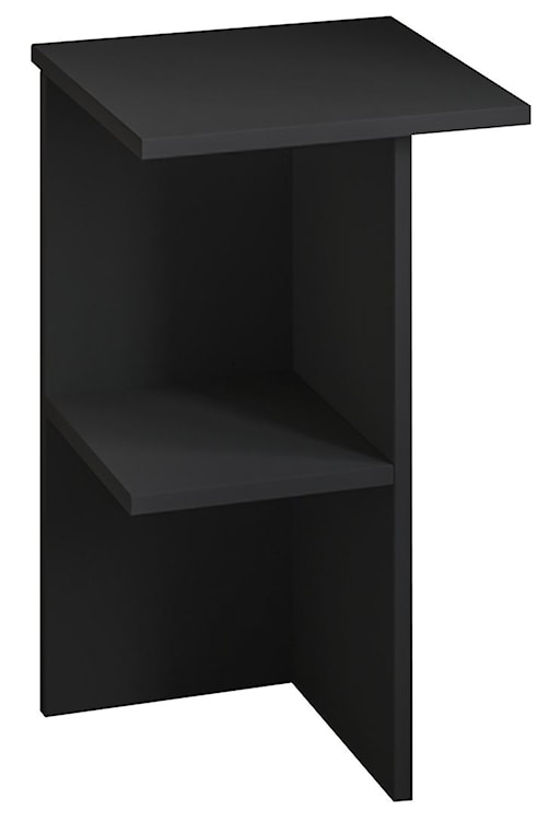 Stolik nocny Drooke 36 cm z półką grafitowy 