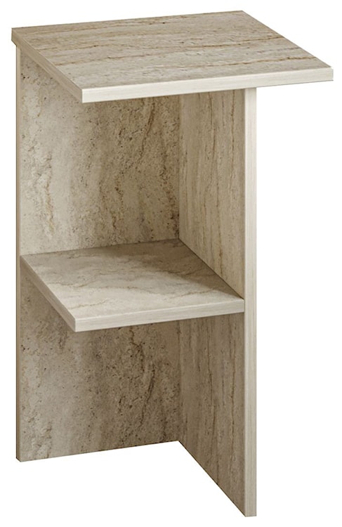 Stolik nocny Drooke 36 cm z półką trawertyn 