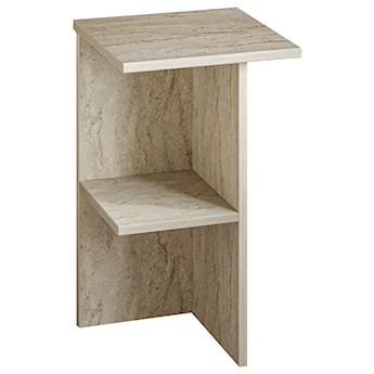 Stolik nocny Drooke 36 cm z półką trawertyn