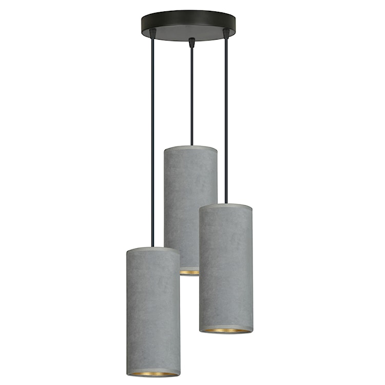 Lampa wisząca Bonett x3 asymetryczna średnica 35 cm szara