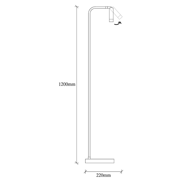 Lampa stojąca Cally minimalistyczna czarna  - zdjęcie 6