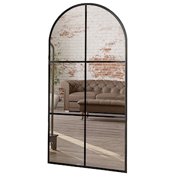 Lustro ścienne Romeo 170x70 cm ze szprosami w czarnej ramie
