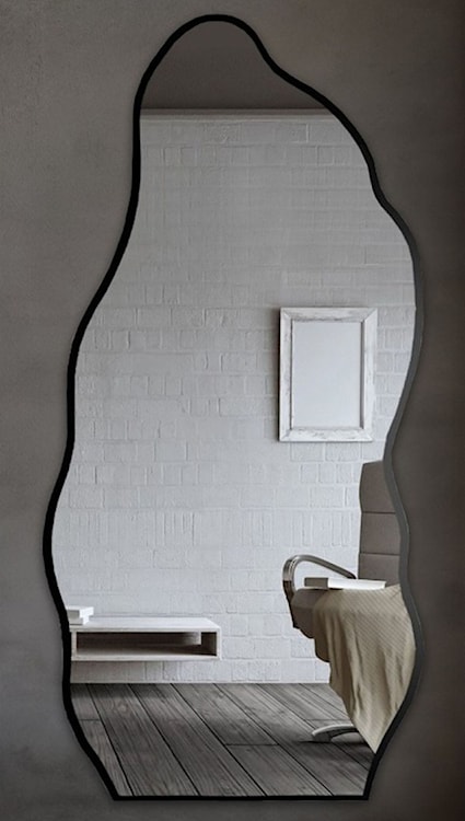 Lustro ścienne Auro 130x60 cm w czarnej ramie
