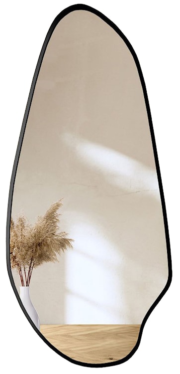 Lustro ścienne Jaspis 140x64 cm w czarnej ramie  - zdjęcie 2