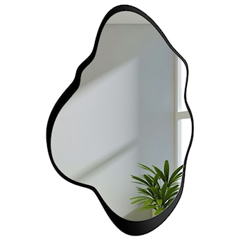 Lustro ścienne Poco 128x80 cm w czarnej ramie pionowe