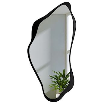 Lustro ścienne Piena 100x50 cm w czarnej ramie pionowe