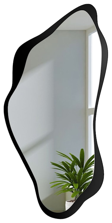 Lustro ścienne Piena 120x60 cm w czarnej ramie pionowe  - zdjęcie 2