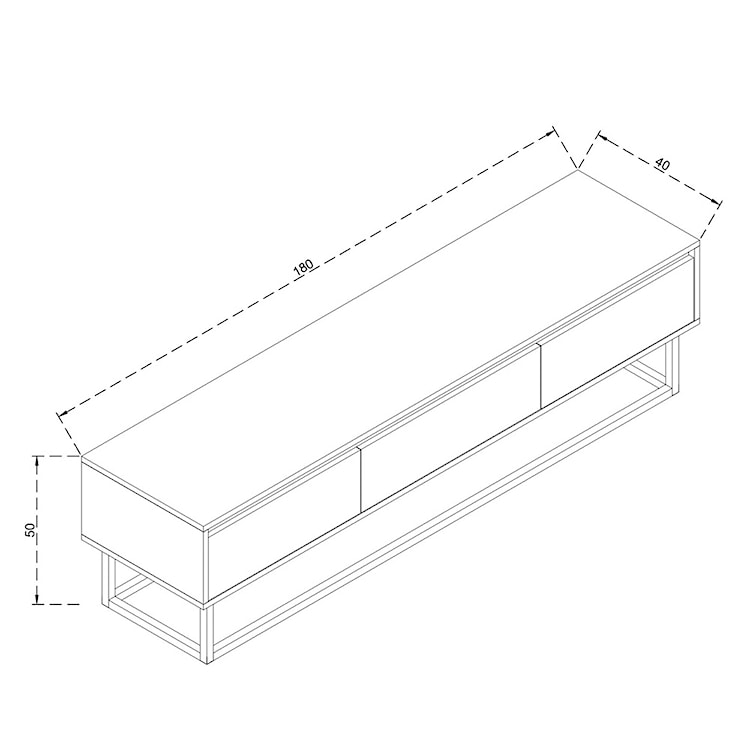 Szafka RTV Pipirima czarny/orzech 180 cm  - zdjęcie 5