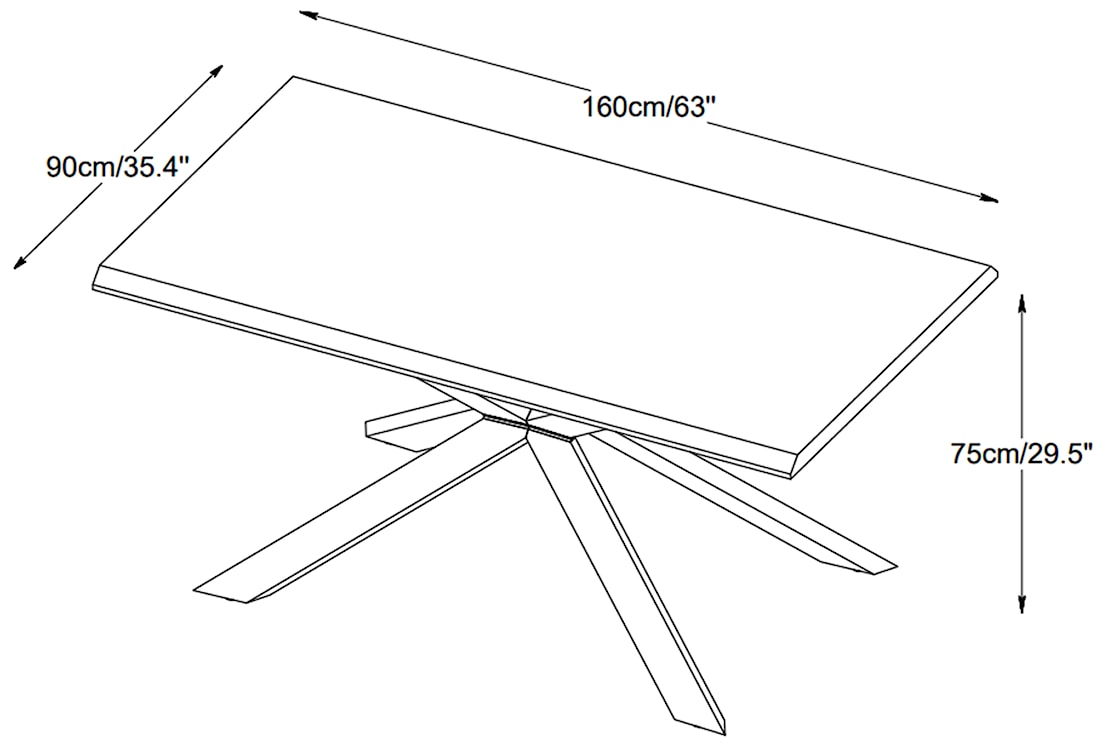 Stół Arno 90x160 cm dąb palony  - zdjęcie 3