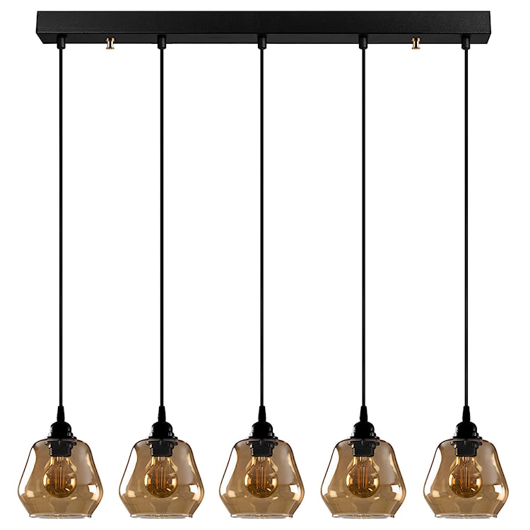 Lampa sufitowa Zelotti x5 85 cm czarna 