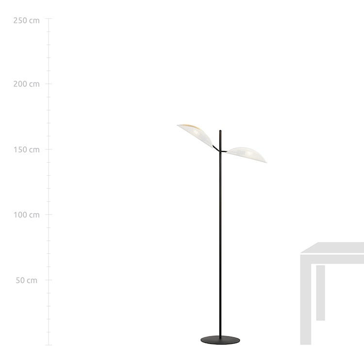 Lampa podłogowa Shintor x2 biało-złota  - zdjęcie 5