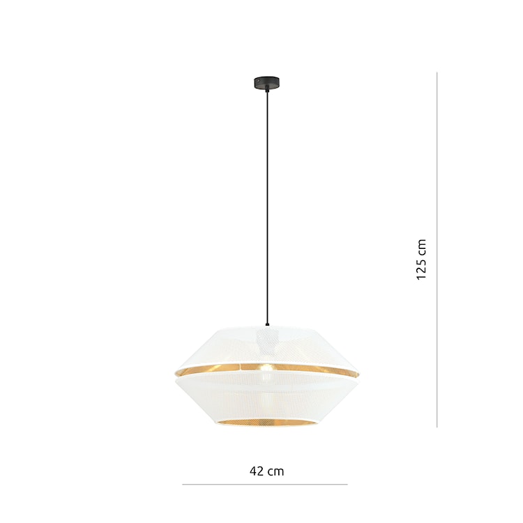 Lampa wisząca Shinds biało-złota  - zdjęcie 4