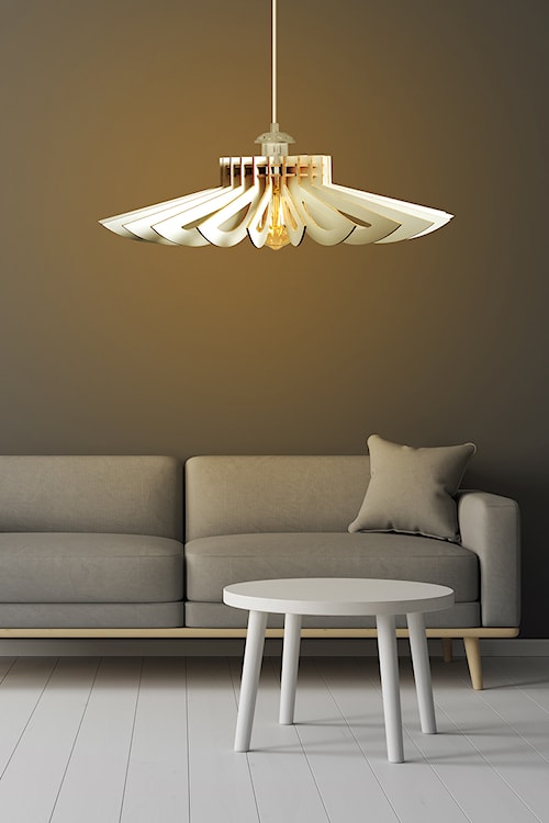 Lampa wisząca Monoveng średnica 68 cm biała  - zdjęcie 2