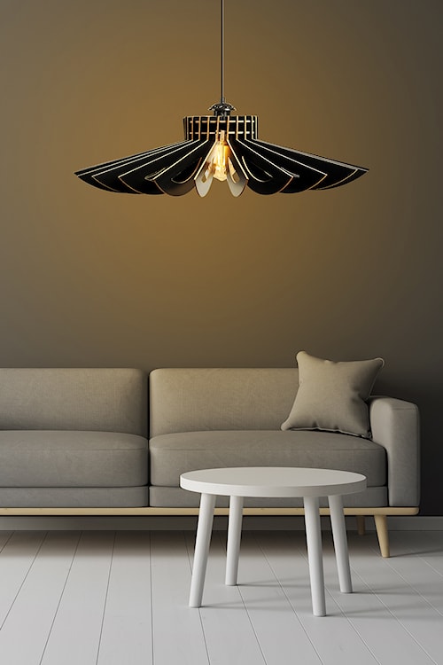 Lampa wisząca Monoveng średnica 68 cm czarna  - zdjęcie 2