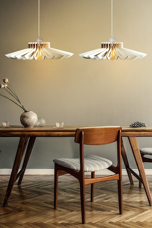 Lampa wisząca Monoveng średnica 52 cm biała  - zdjęcie 2
