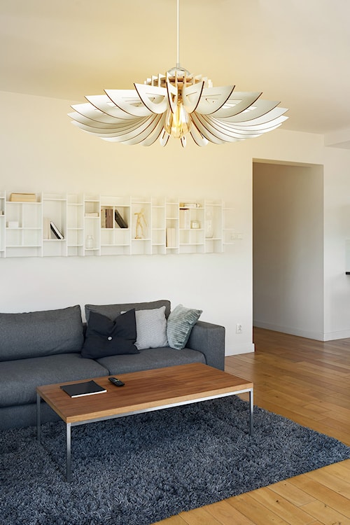 Lampa wisząca Monoveng średnica 52 cm biała  - zdjęcie 3