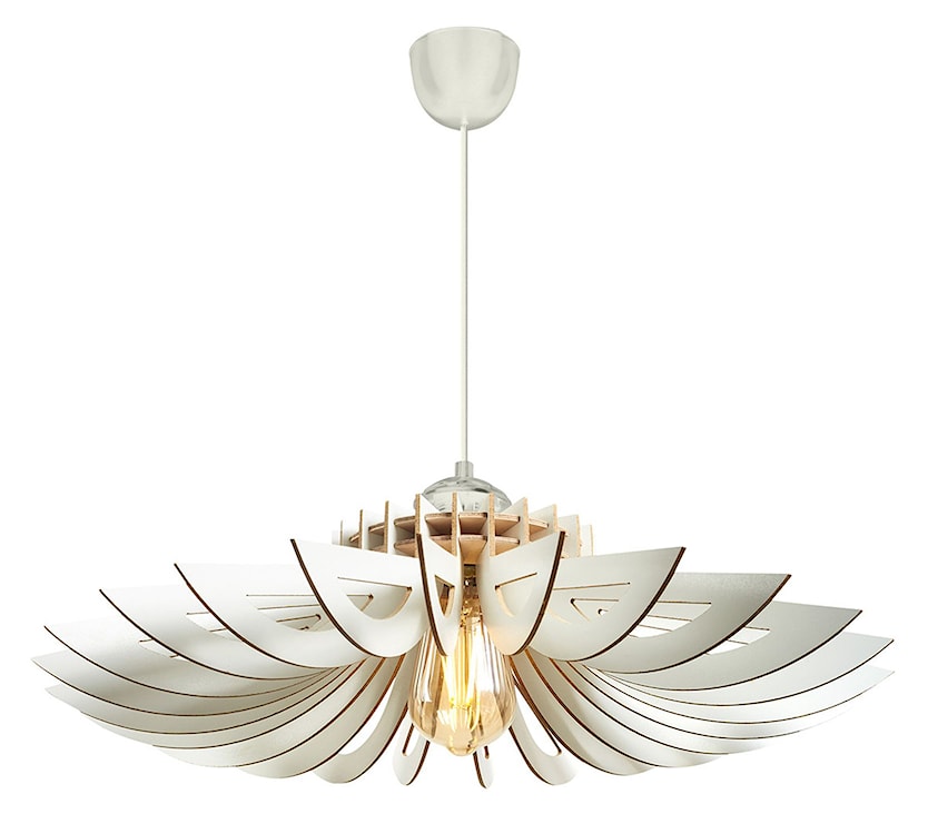 Lampa wisząca Monoveng średnica 52 cm biała  - zdjęcie 4
