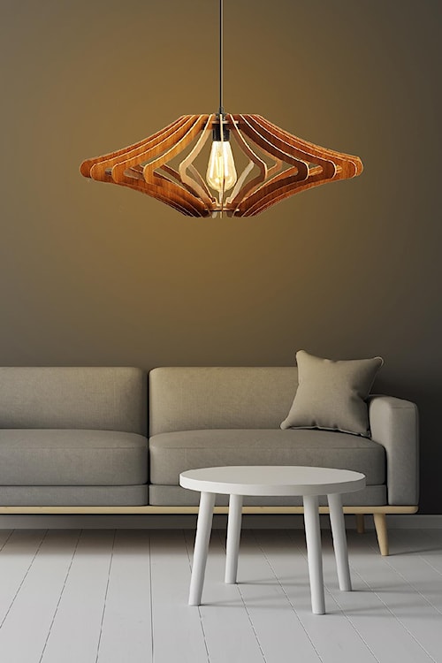 Lampa wisząca Eakilly średnica 59 cm orzech  - zdjęcie 2