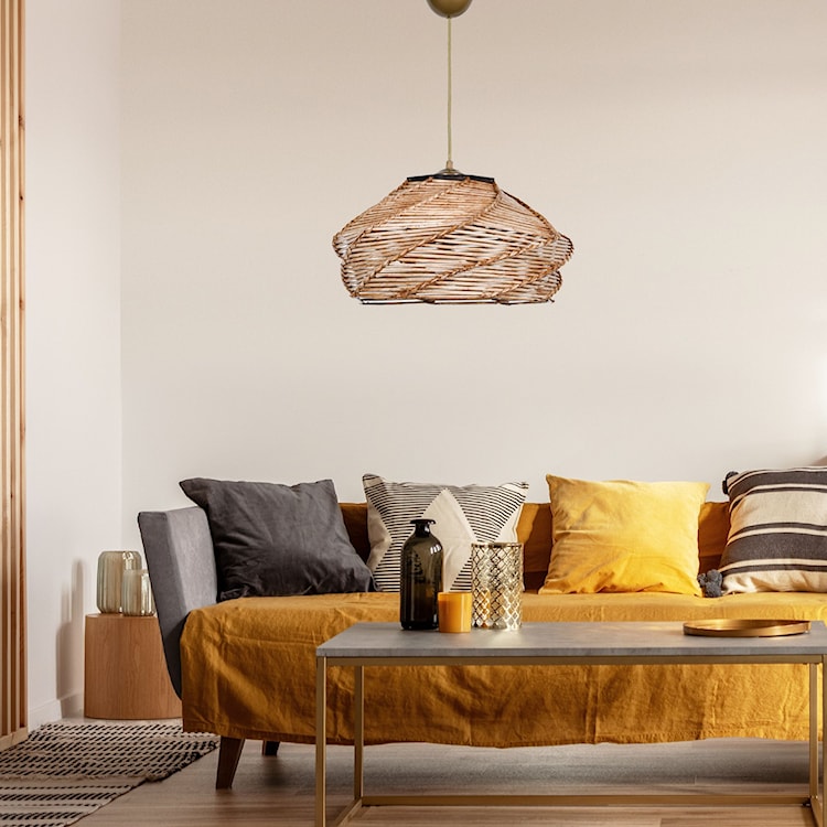Lampa wisząca Imprelle średnica 36 cm bambusowy klosz  - zdjęcie 2