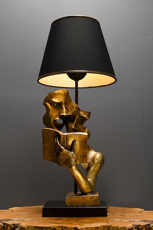 Lampa stołowa Foredly złota z czarnym kloszem  - zdjęcie 2