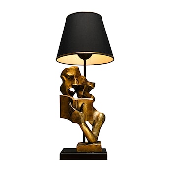 Lampa stołowa Foredly złota z czarnym kloszem