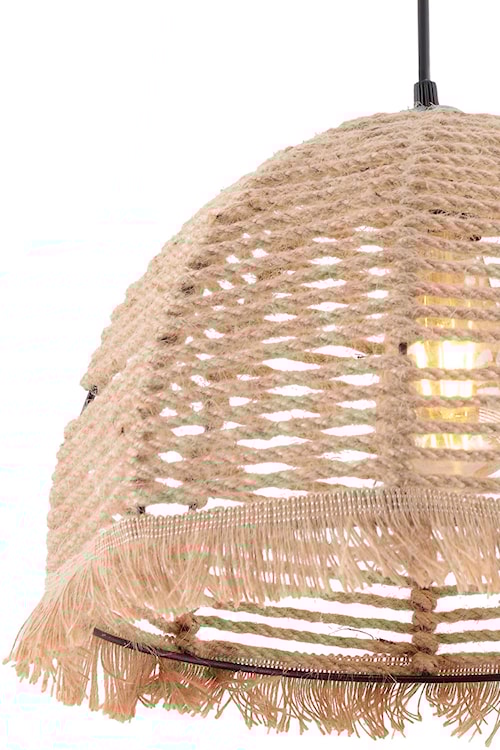Lampa wisząca Mischly średnica 30 cm jutowy klosz  - zdjęcie 3