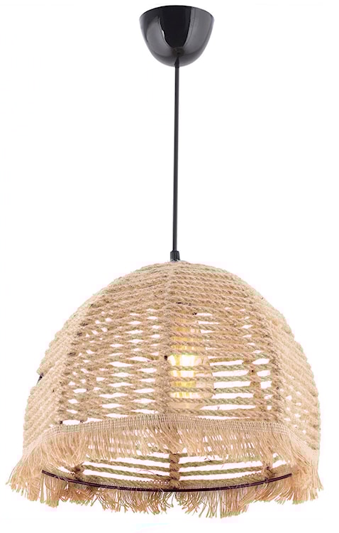 Lampa wisząca Mischly średnica 30 cm jutowy klosz  - zdjęcie 4