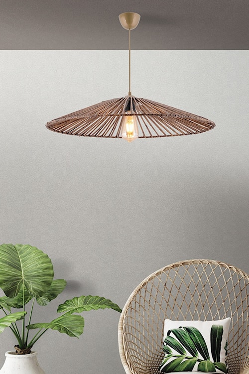 Lampa wisząca Duport średnica 61 cm bambusowy klosz  - zdjęcie 2