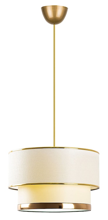 Lampa wisząca Fattio średnica 30 cm złoto-kremowa  - zdjęcie 4