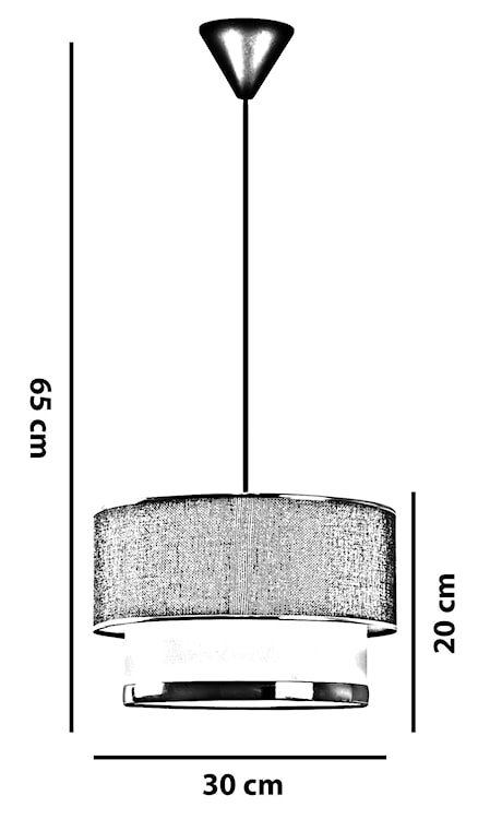 Lampa wisząca Echo biało-beżowa  - zdjęcie 5