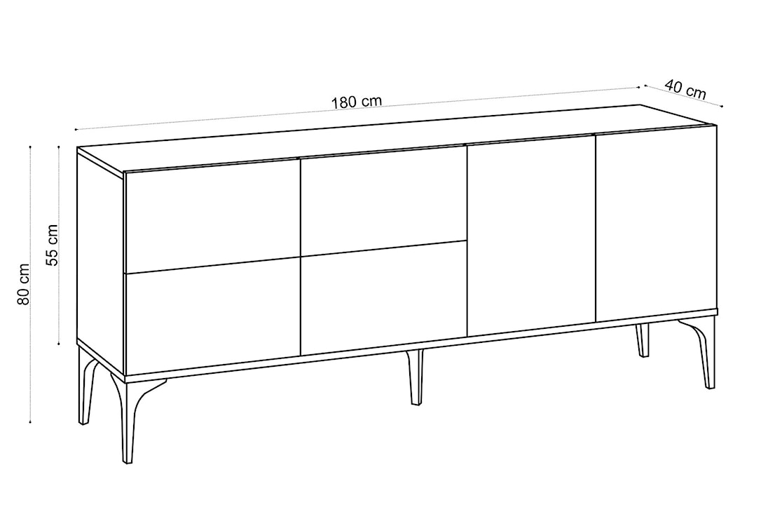 Komoda szeroka Symmage 180 cm dąb  - zdjęcie 5