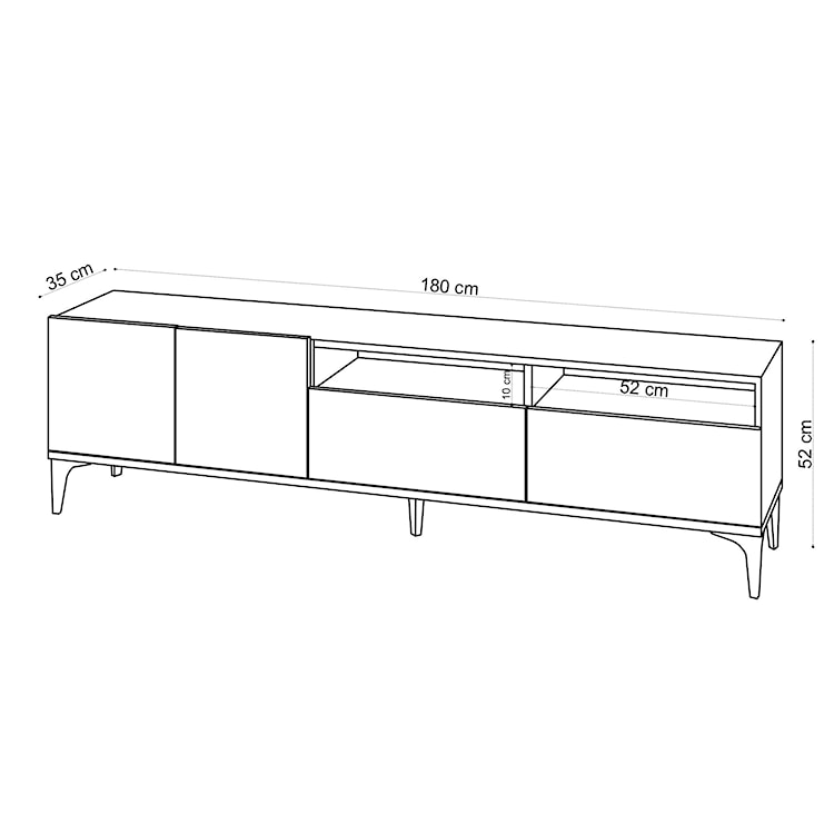 Szafka RTV Bylaked 180 cm dąb  - zdjęcie 5