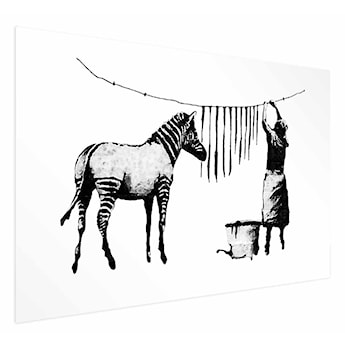 Plakat Banksy Pranie zebry 90x60 cm