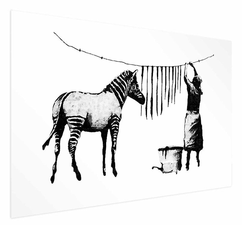 Plakat Banksy Pranie zebry 60x40 cm