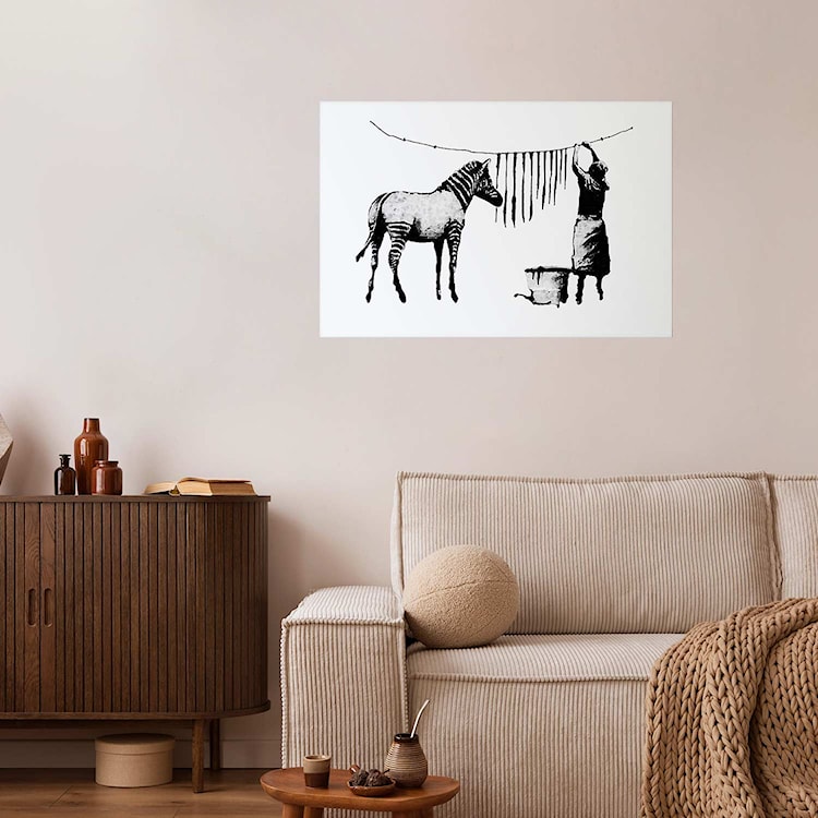 Plakat Banksy Pranie zebry 60x40 cm  - zdjęcie 2