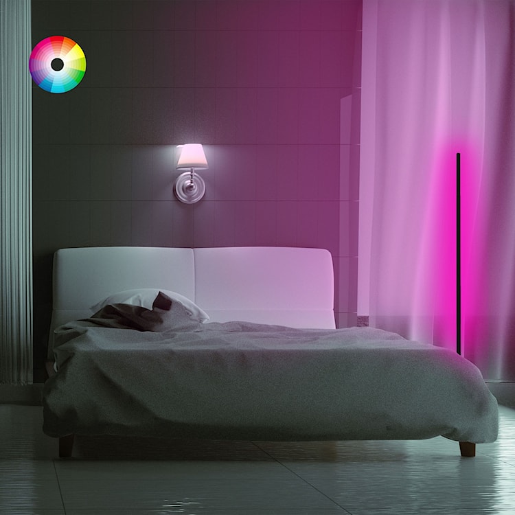 Lampa podłogowa Lumos LED 120 cm czarna  - zdjęcie 5