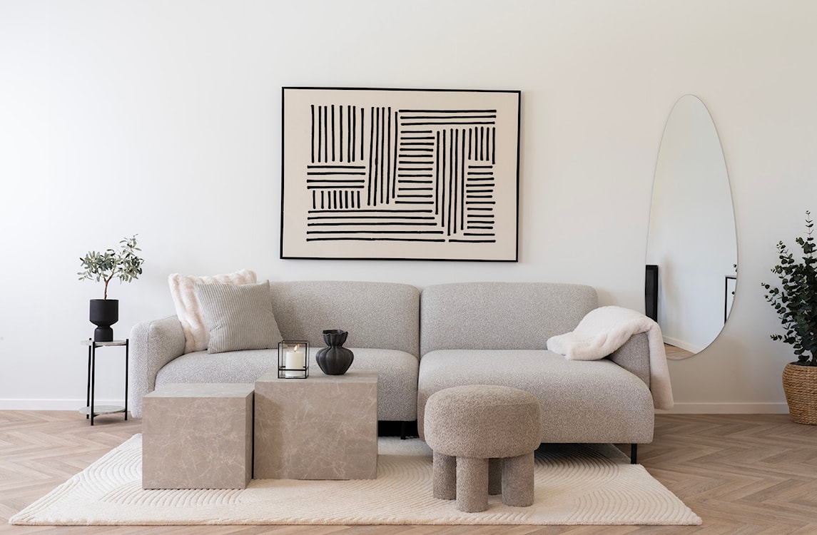 Poduszka dekoracyjna Balstes 45x45 cm sztuczne futerko kremowa  - zdjęcie 5